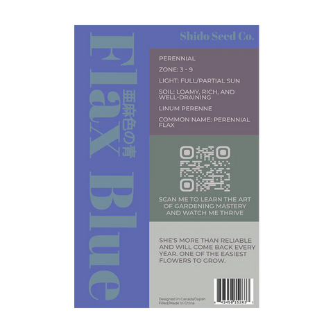Shido Seeds Flax Blue Flower Packet