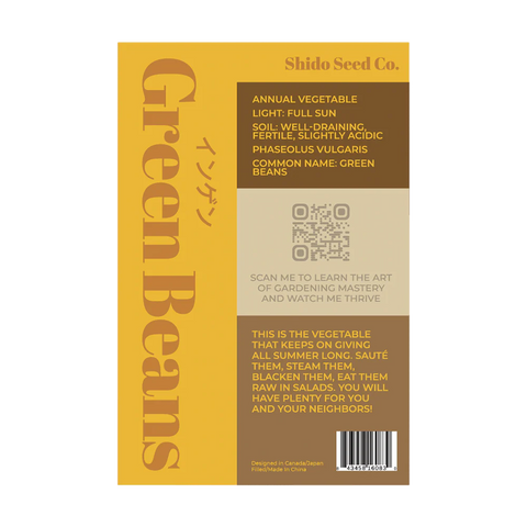 Shido Seeds Green Beans Vegetable Seeds Packet