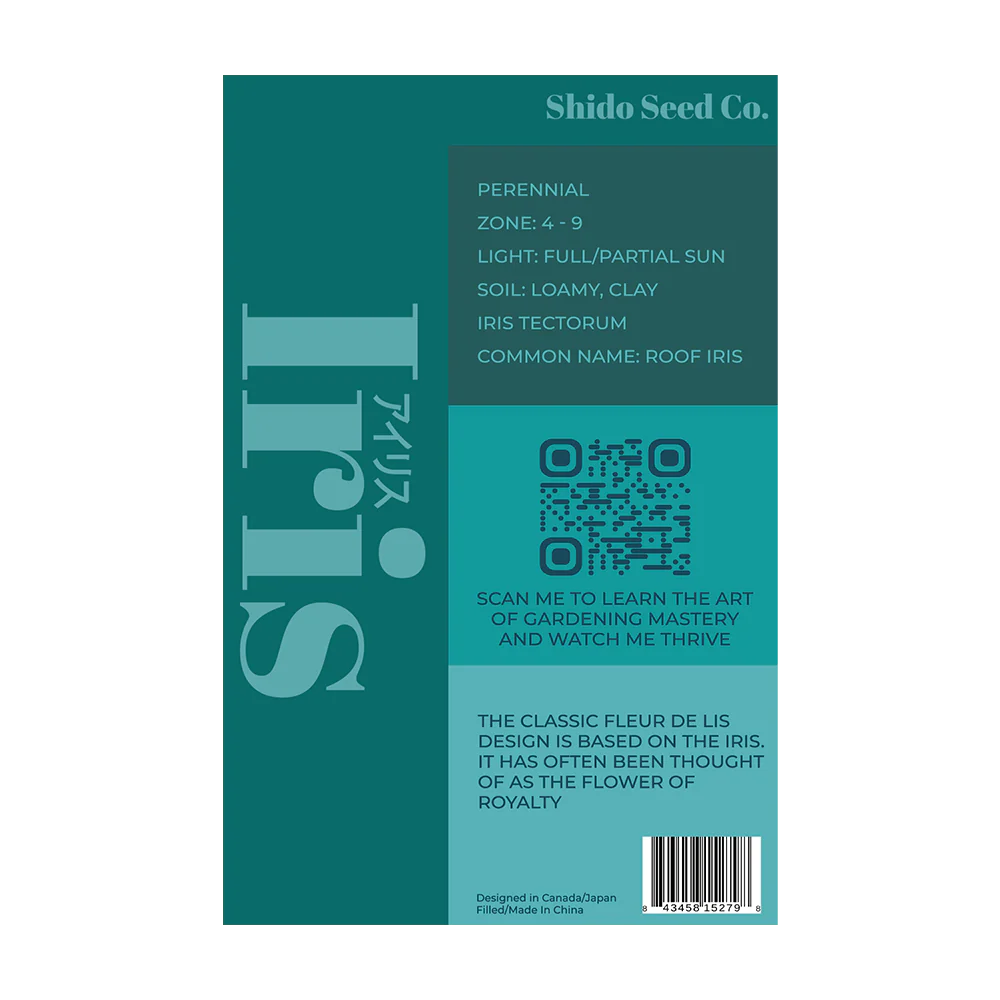 Shido Seeds Iris Flower Seeds Packet