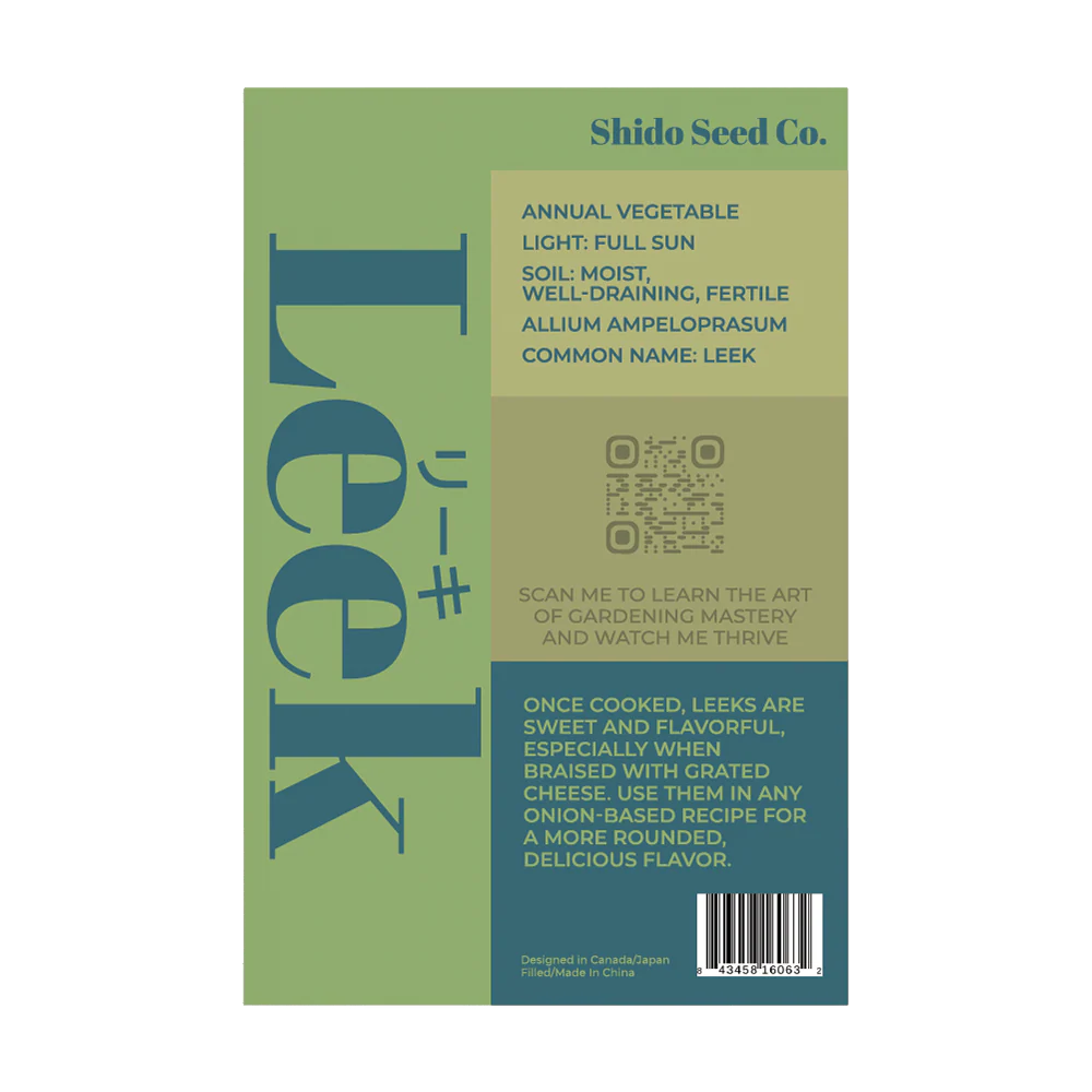 Shido Seeds Leek Vegetable Seeds Packet