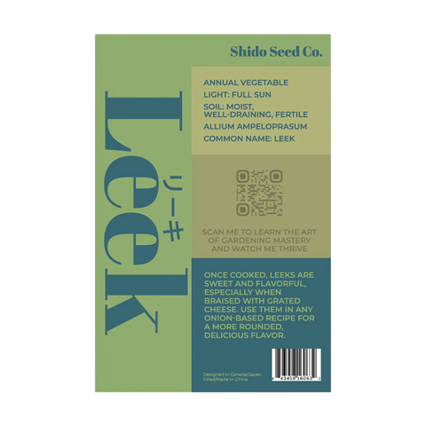 Shido Seeds Leek Vegetable Seeds Packet