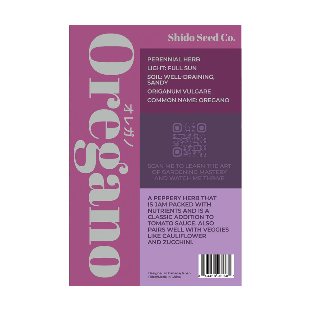 Shido Seeds Oregano Herb Seeds Packet