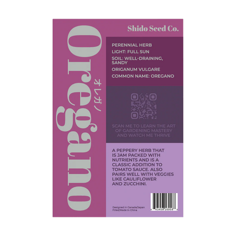 Shido Seeds Oregano Herb Seeds Packet