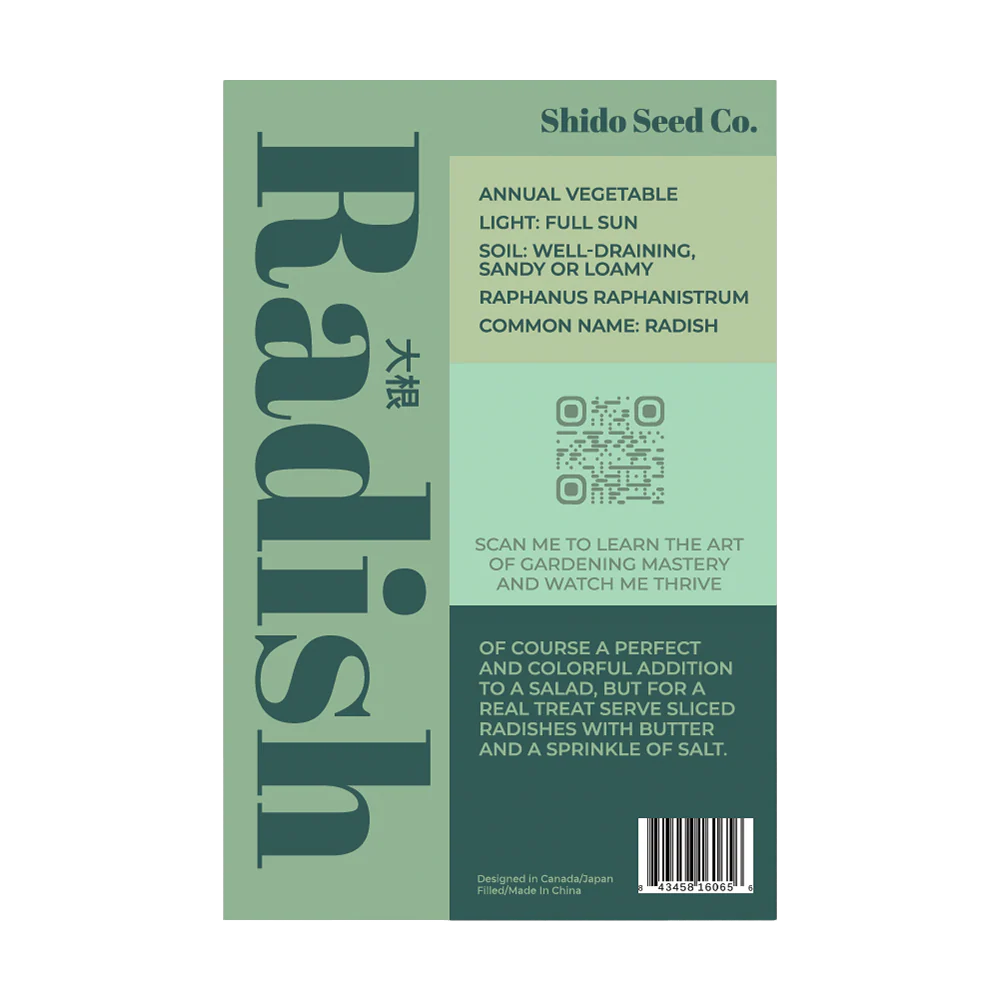 Shido Seeds Radish Vegetable Seeds