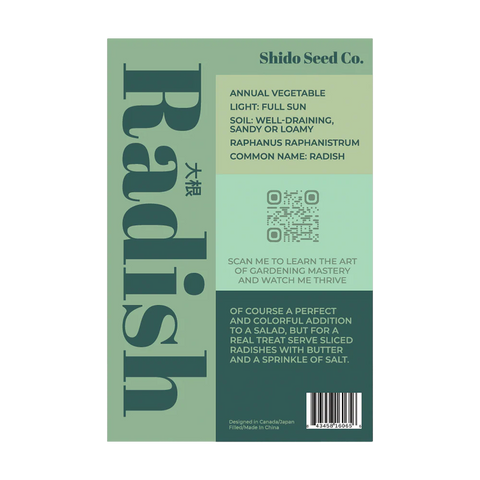 Shido Seeds Radish Vegetable Seeds