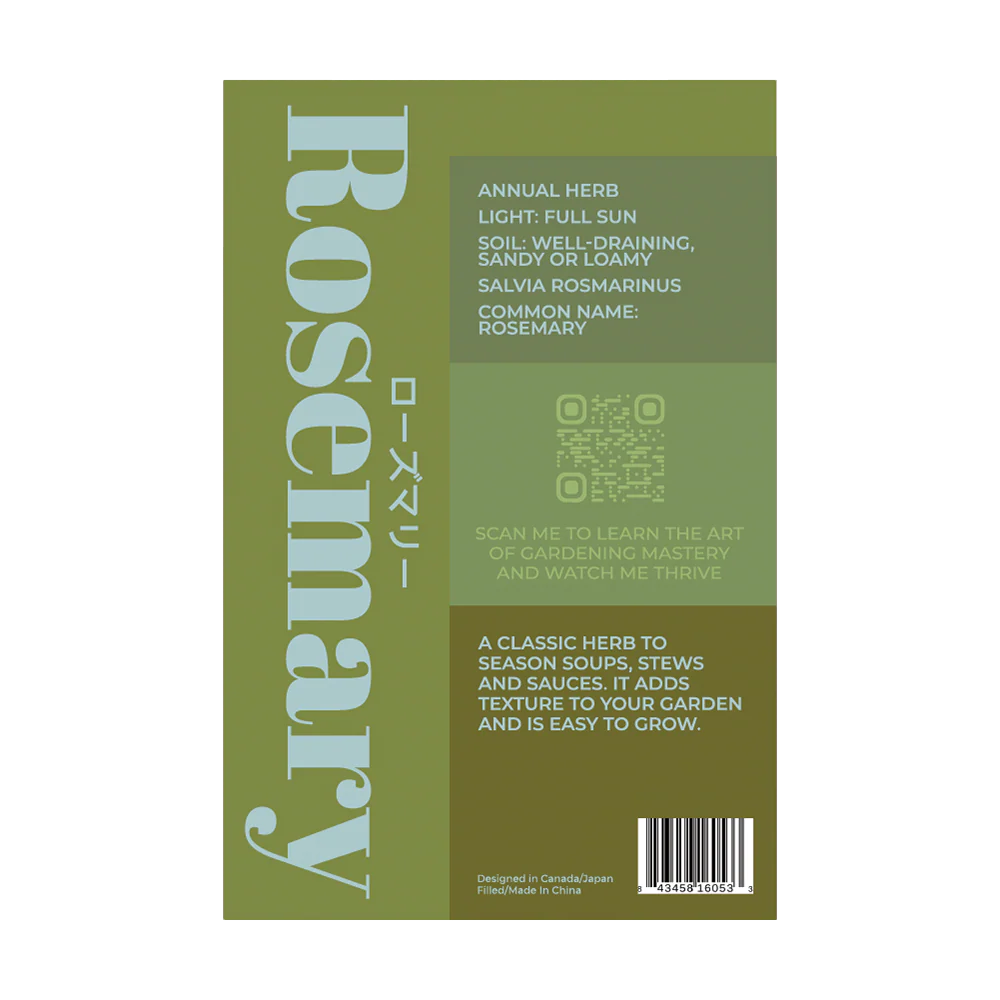 Shido Seeds Rosemary Herb Growing Packet
