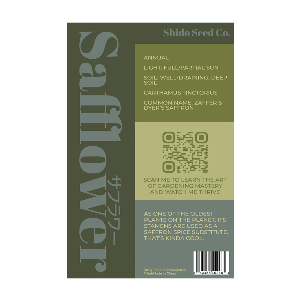 Shido Seeds Safflower Seeds Packet