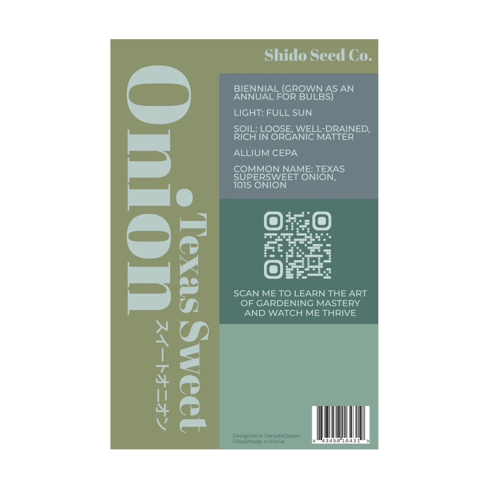 Shido Seeds Texas Super Sweet Onion Vegetable Seeds