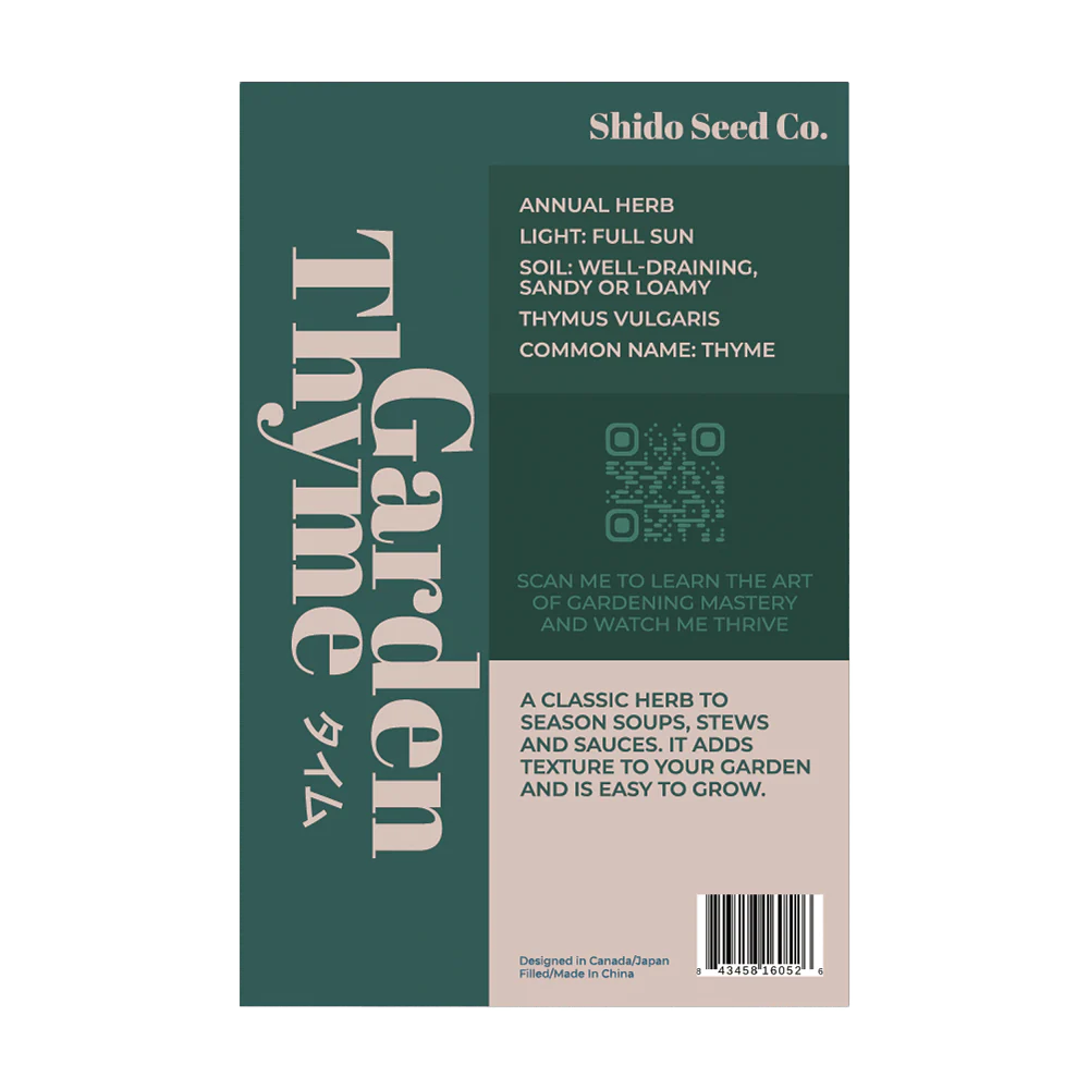 Shido Seeds Thyme Herb Seeds