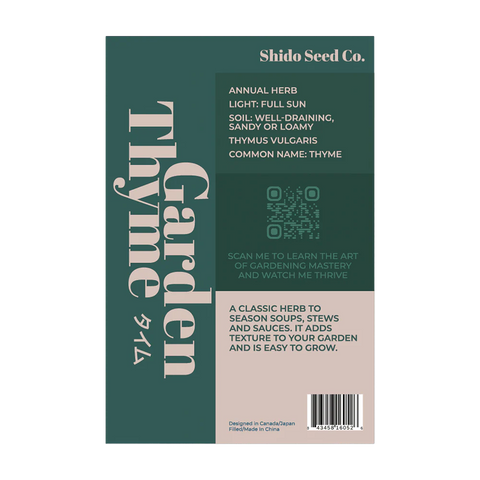 Shido Seeds Thyme Herb Seeds