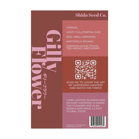 Shido Seeds Gilly Flower Seeds Packet