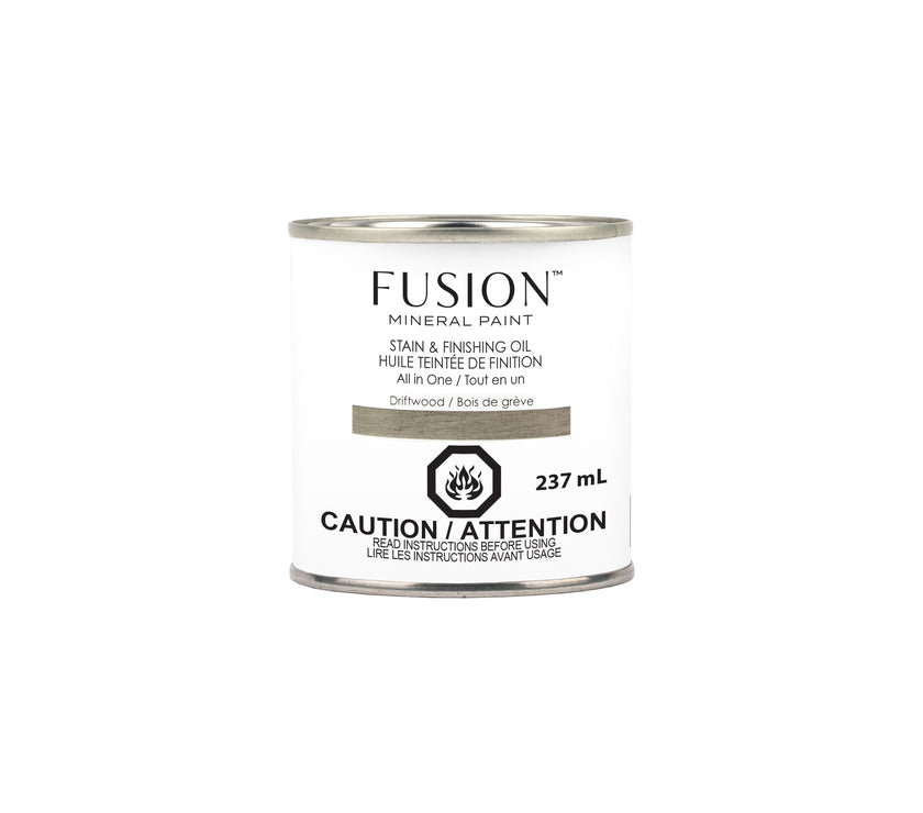 Fusion Mineral Paint Stain and Finishing Oil Driftwood 237mL