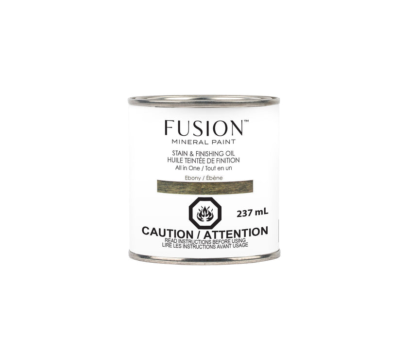 Fusion Mineral Paint Stain and Finishing Oil Ebony 237mL