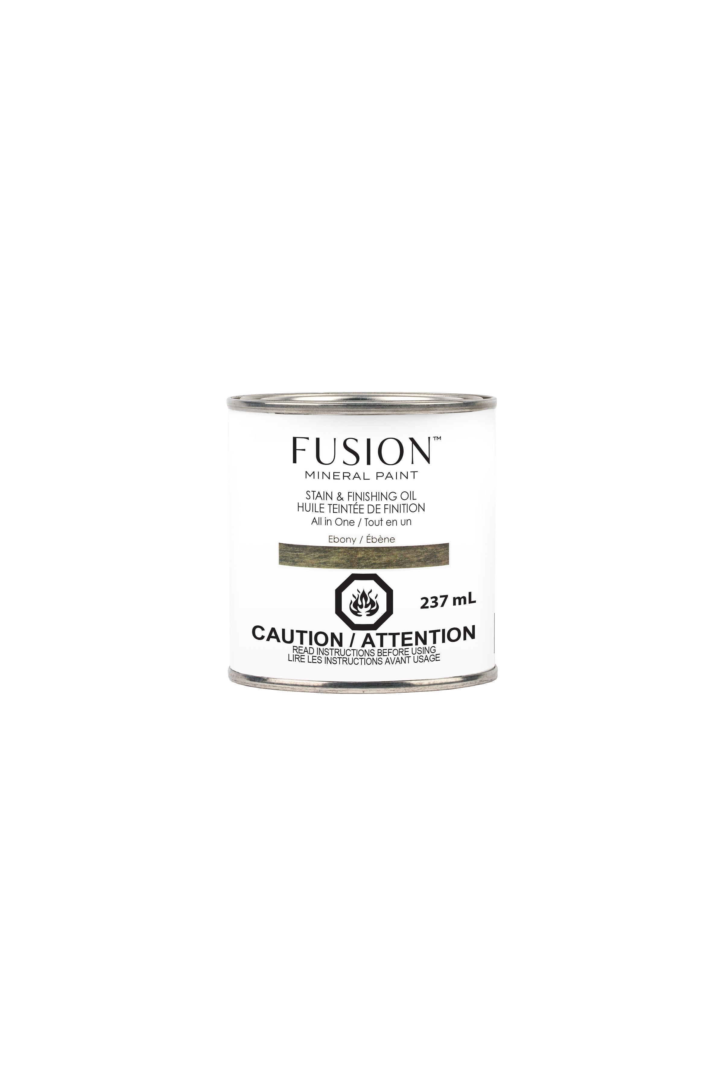 Fusion Mineral Paint Stain and Finishing Oil Ebony 237mL