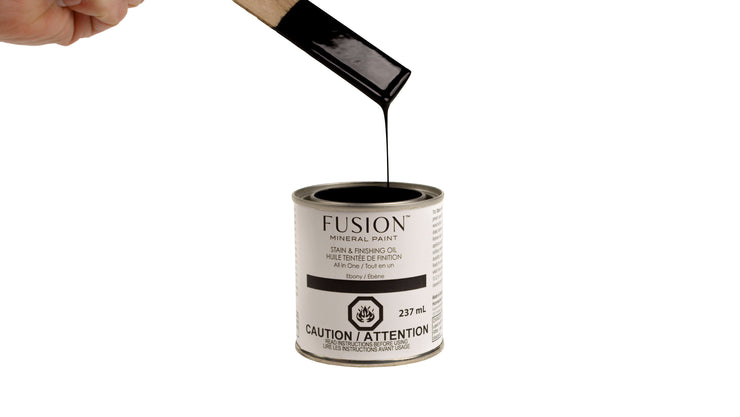 Fusion Mineral Paint Stain and Finishing Oil Ebony 237mL