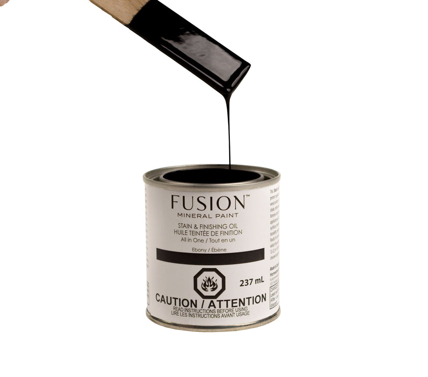 Fusion Mineral Paint Stain and Finishing Oil Ebony 237mL