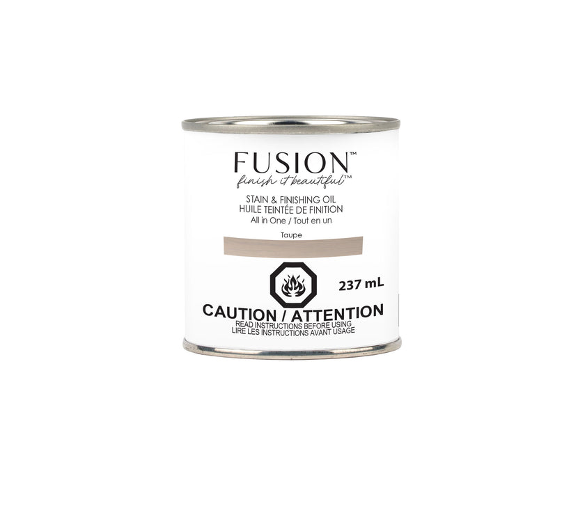 Fusion Mineral Paint Stain and Finishing Oil Taupe 237mL