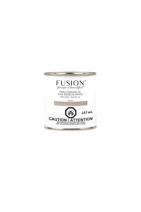 Fusion Mineral Paint Stain and Finishing Oil Taupe 237mL