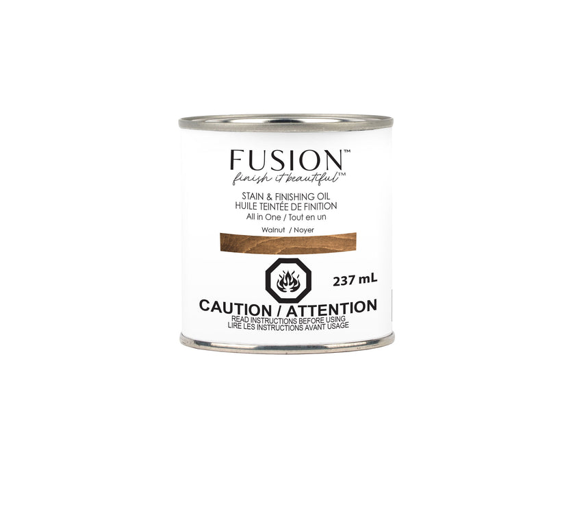 Fusion Mineral Paint Stain and Finishing Oil Walnut 237mL