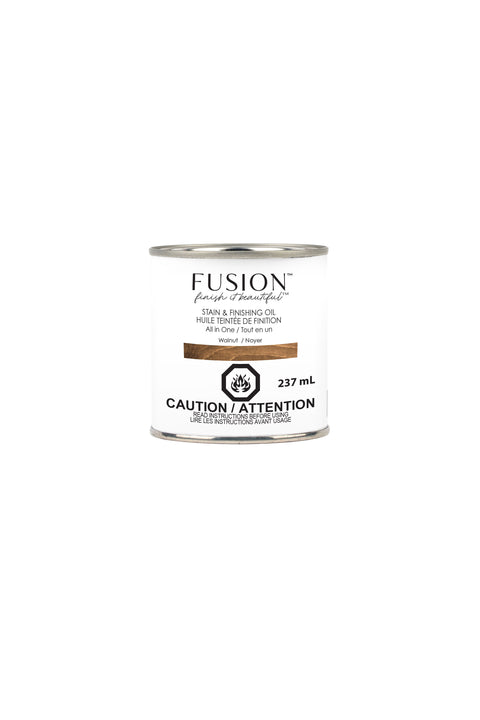 Fusion Mineral Paint Stain and Finishing Oil Walnut 237mL