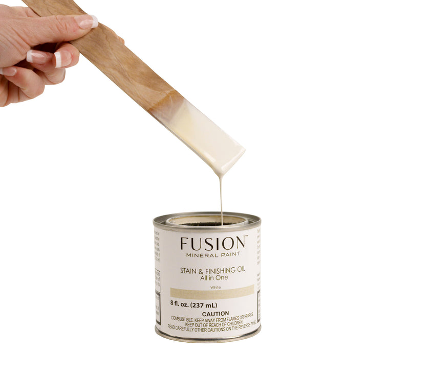 Fusion Mineral Paint Stain and Finishing Oil White 237mL