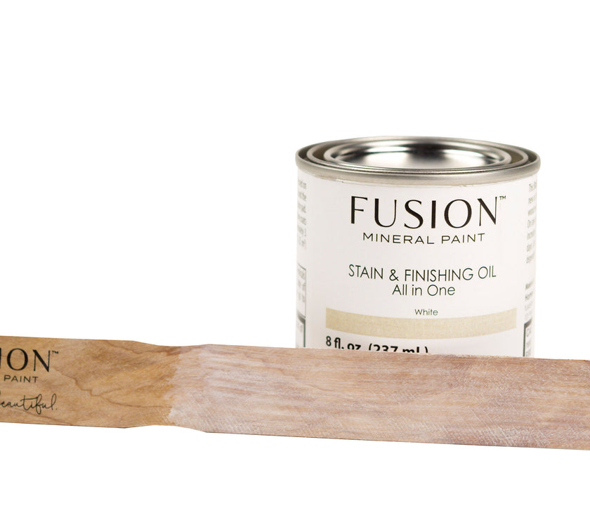 Fusion Mineral Paint Stain and Finishing Oil White 237mL