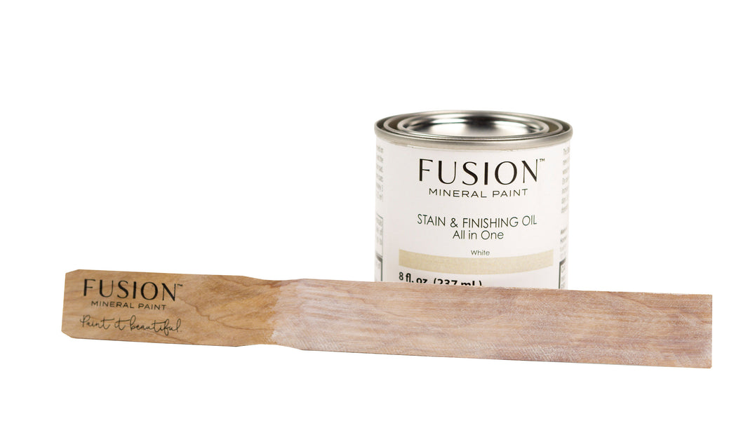 Fusion Mineral Paint Stain and Finishing Oil White 237mL