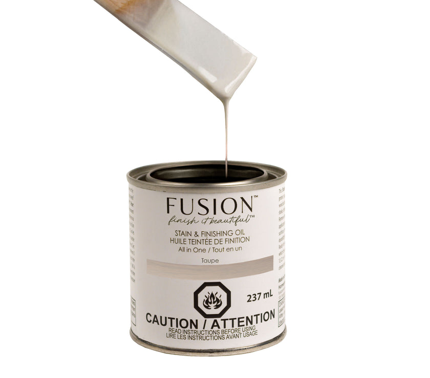 Fusion Mineral Paint Stain and Finishing Oil Taupe 237mL