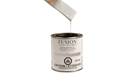 Fusion Mineral Paint Stain and Finishing Oil Taupe 237mL