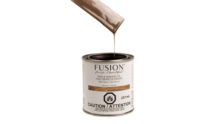 Fusion Mineral Paint Stain and Finishing Oil Walnut 237mL