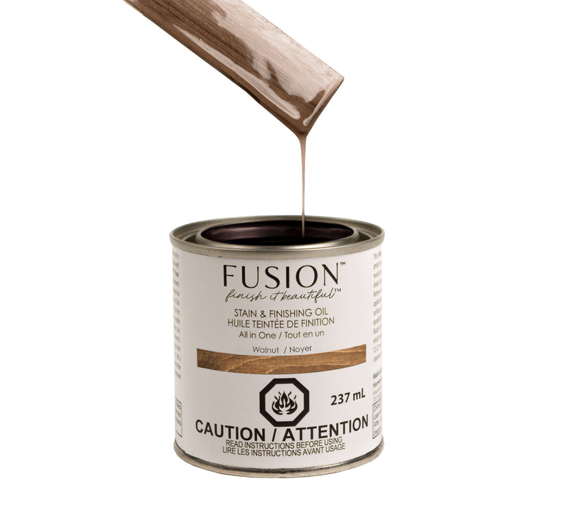 Fusion Mineral Paint Stain and Finishing Oil Walnut 237mL