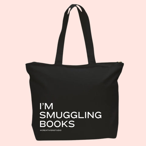 I'm Smuggling Books Tote Bag