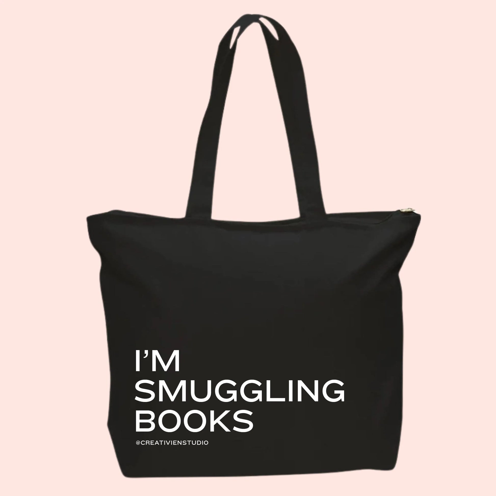 I'm Smuggling Books Tote Bag Creativien product_type art-noise.myshopify.com im-smuggling-books-tote-bag I'm Smuggling Books Tote Bag Creativien  art-noise.myshopify.com im-smuggling-books-tote-bag