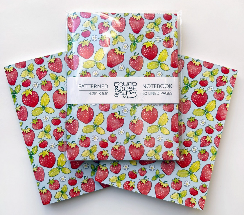 Found & Lost Art Notebook - Strawberries - Art Noise