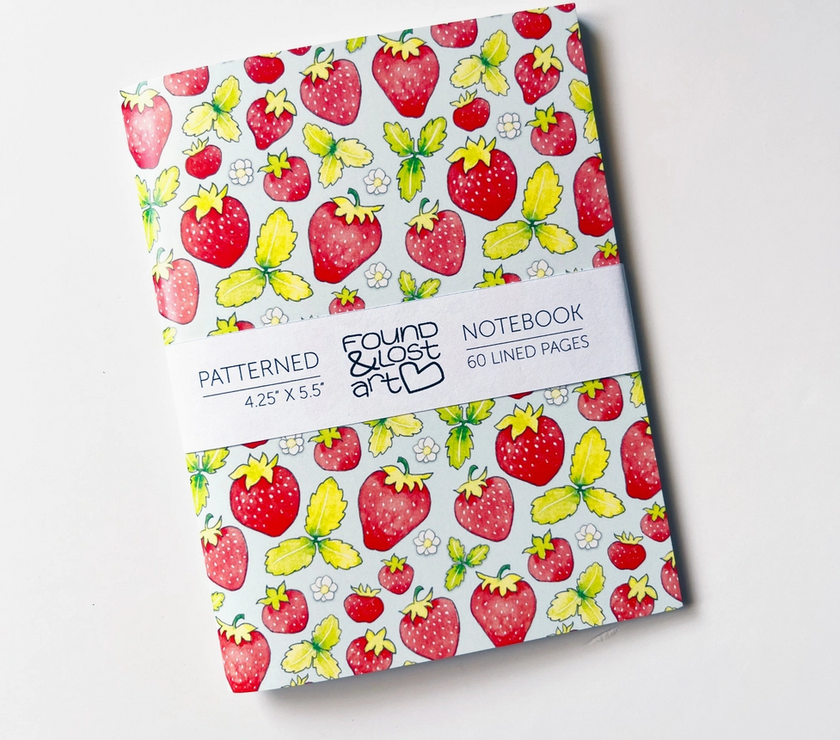 Found & Lost Art Notebook - Strawberries - Art Noise