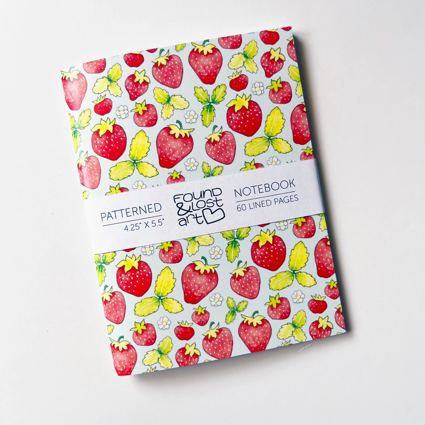 Found & Lost Art Notebook - Strawberries - Art Noise