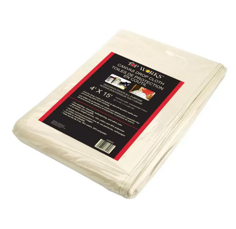 TOP WORKS - 4' X 15' CANVAS DROP CLOTH