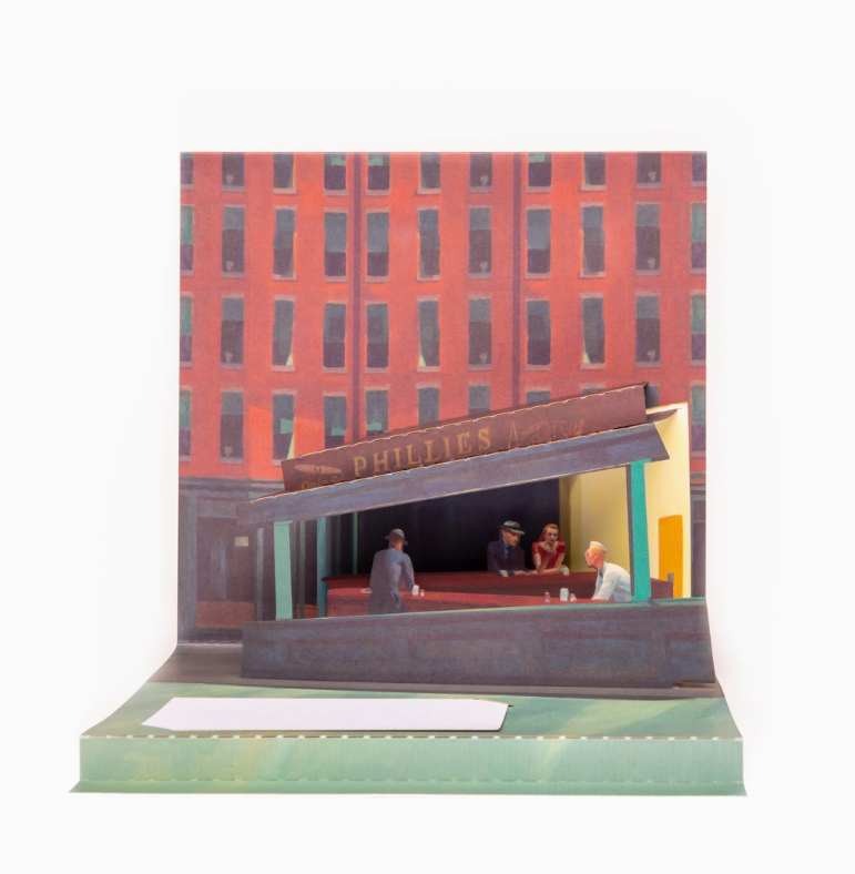 Today is Art Day Nighthawks - Hopper - Pop-up Card