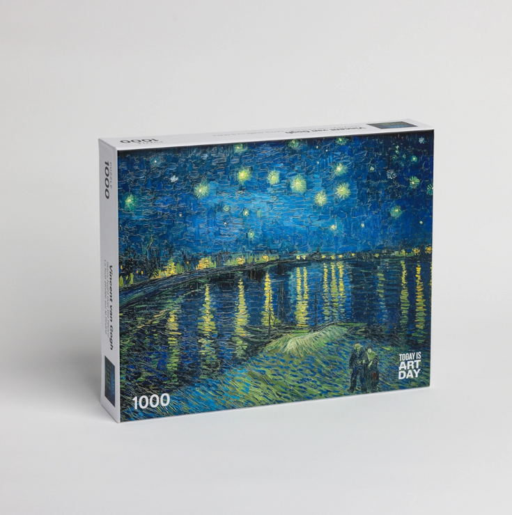 Today is Art Day Puzzle - Van Gogh - Starry Night over the Rhone - Art Noise