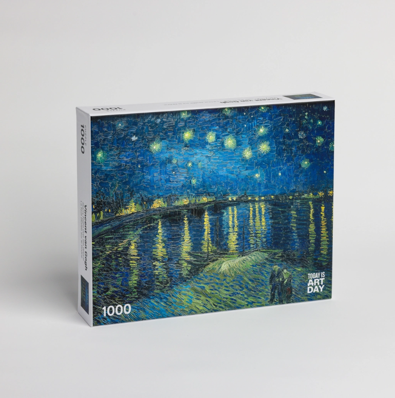 Today is Art Day Puzzle - Van Gogh - Starry Night over the Rhone