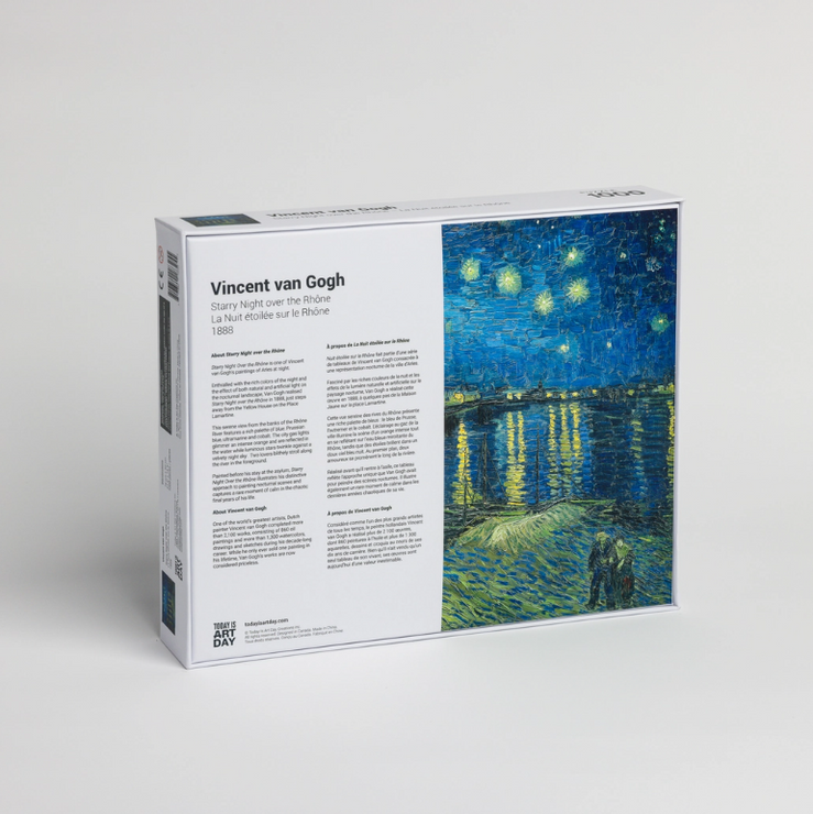 Today is Art Day Puzzle - Van Gogh - Starry Night over the Rhone - Art Noise