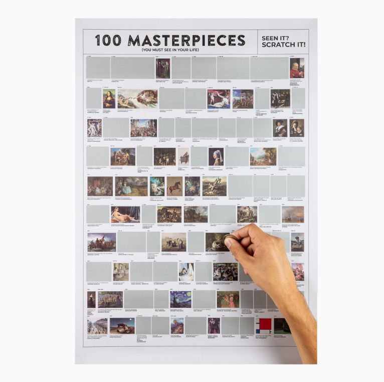 Today is Art Day Scratch Poster - 100 Masterpieces of Art History