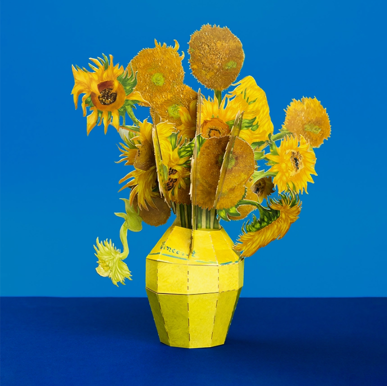 Today is Art Day Vincent van Gogh - Sunflowers - Paper Bouquet - Art Noise