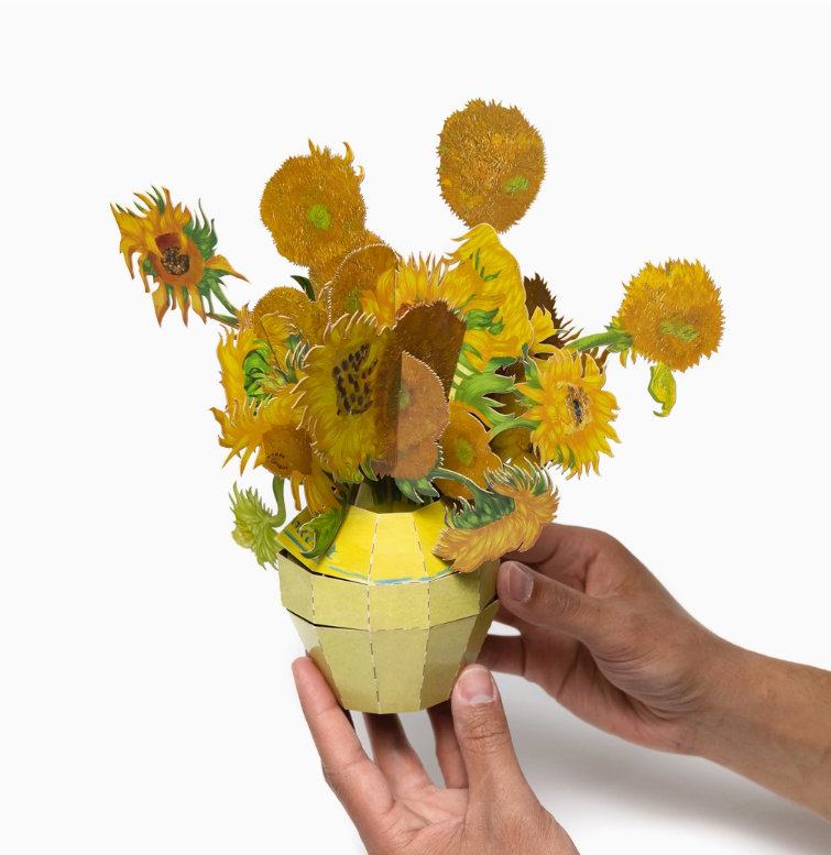 Today is Art Day Vincent van Gogh - Sunflowers - Paper Bouquet - Art Noise