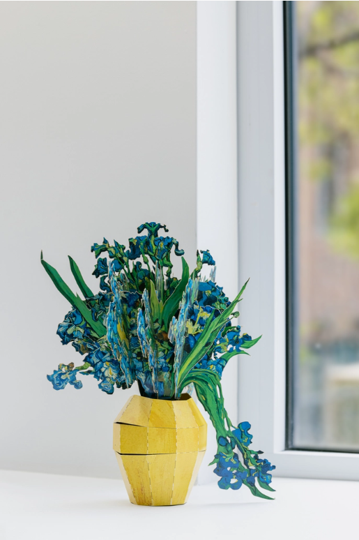 Today is Art Day Vincent van Gogh - Vase of Irises - Paper Bouquet