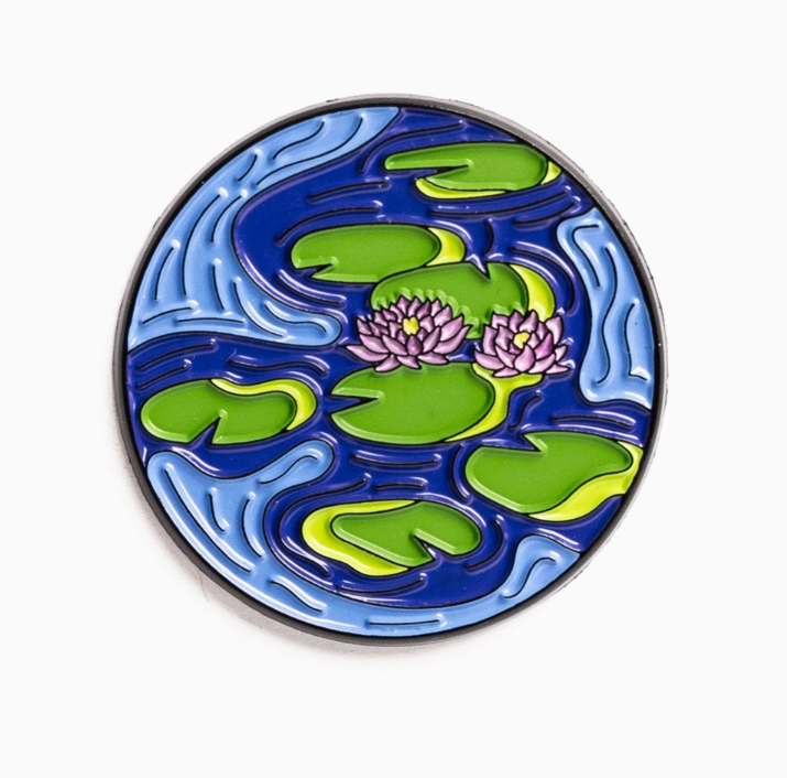 Today is Art Day Water Lilies - Evening Effect - Monet - Pin - Art Noise