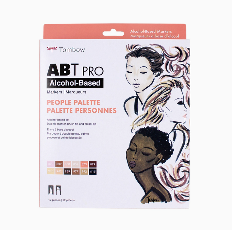 Tombow Abt Pro Alcohol-Based Art Markers: People Palette