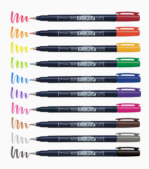 Tombow Fudenosuke Colors Calligraphy Brush Pens - 10-Pack - Art Noise Tombow Fudenosuke Colors Calligraphy Brush Pens - 10-Pack Tombow Pens art-noise.myshopify.com tombow-fudenosuke-colors-calligraphy-brush-pens-10-pack