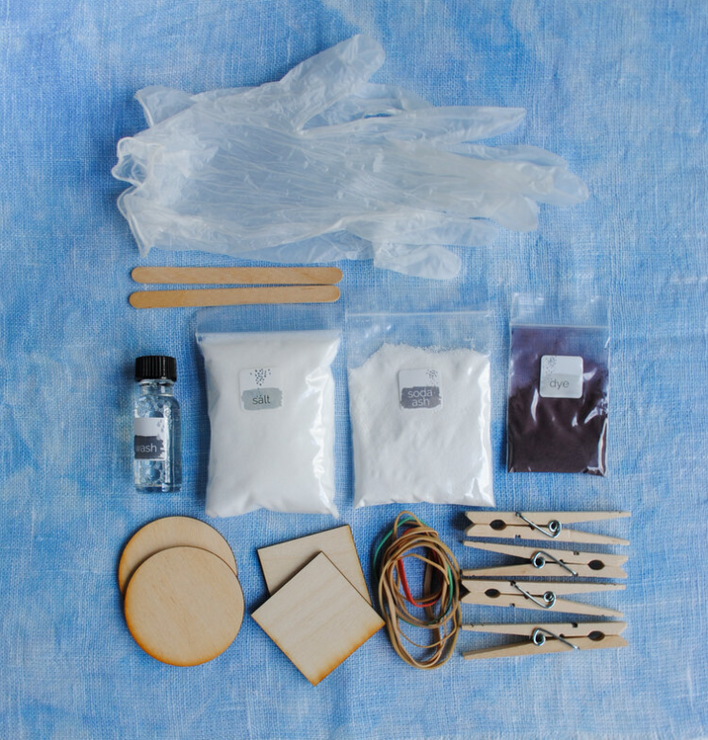 We Gather Shibori Dyeing Kit - Delphinium Blue - Art Noise