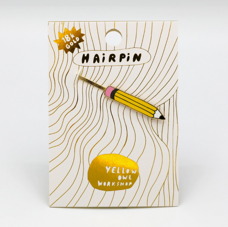 Yellow Owl Workshop Pencil Hairpin - Art Noise